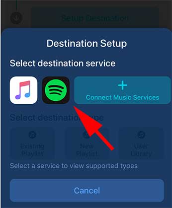 Transfer apple music library to spotify